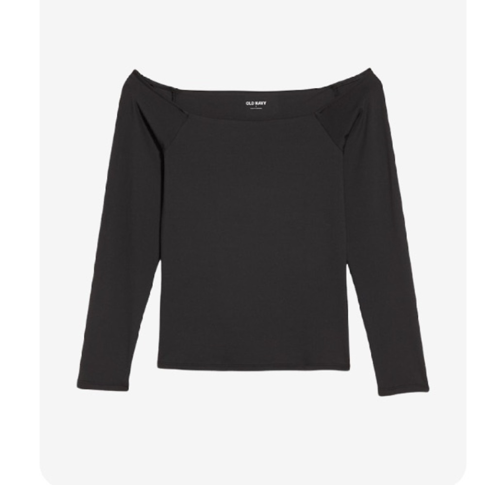 Black off the shoulder top